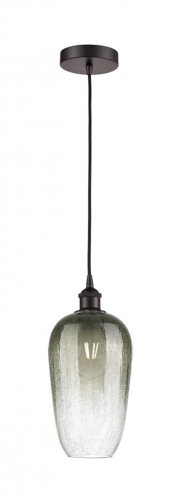 Brookhaven Flute - 1 Light - 7 inch - Oil Rubbed Bronze - Cord hung - Mini Pendant