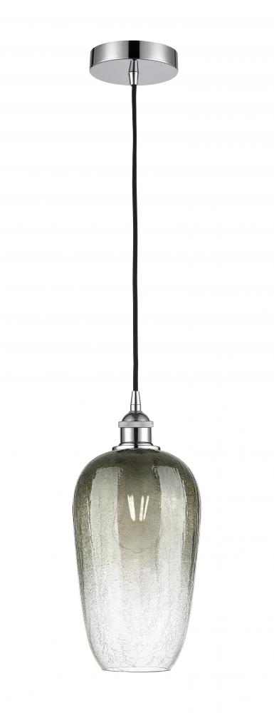 Brookhaven Flute - 1 Light - 7 inch - Polished Chrome - Cord hung - Mini Pendant