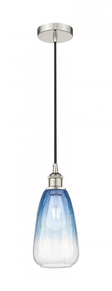 Brookhaven Almond - 1 Light - 6 inch - Polished Nickel - Cord hung - Mini Pendant