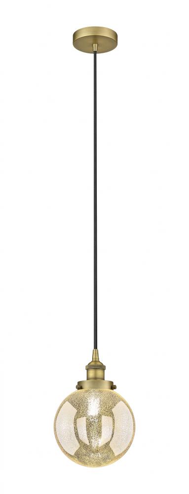 Beacon - 1 Light - 8 inch - Brushed Brass - Cord hung - Mini Pendant