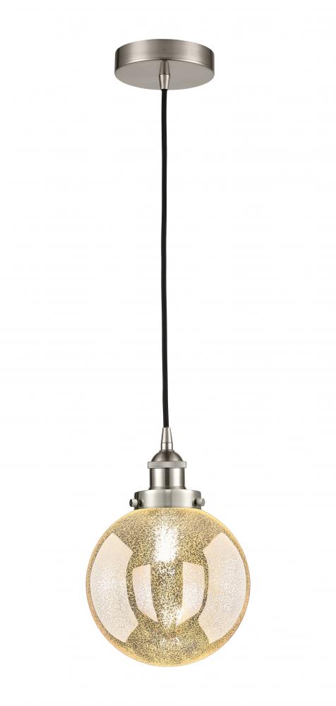Beacon - 1 Light - 8 inch - Brushed Satin Nickel - Cord hung - Mini Pendant
