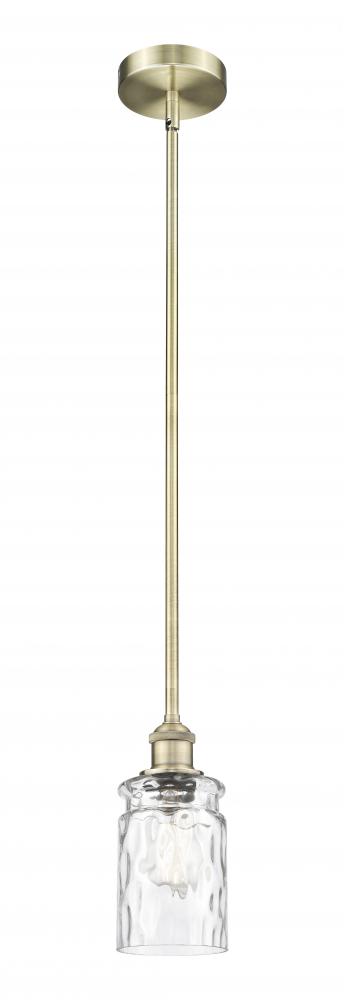 Candor - 1 Light - 5 inch - Polished Nickel - Stem hung - Mini Pendant