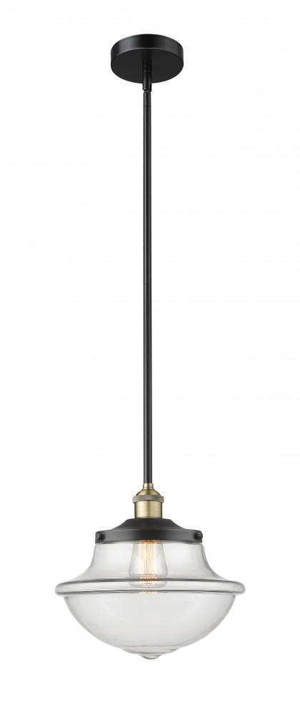 Oxford - 1 Light - 12 inch - Black Antique Brass - Stem hung - Mini Pendant