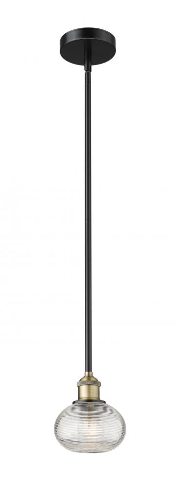 Ithaca - 1 Light - 6 inch - Black Antique Brass - Stem hung - Mini Pendant