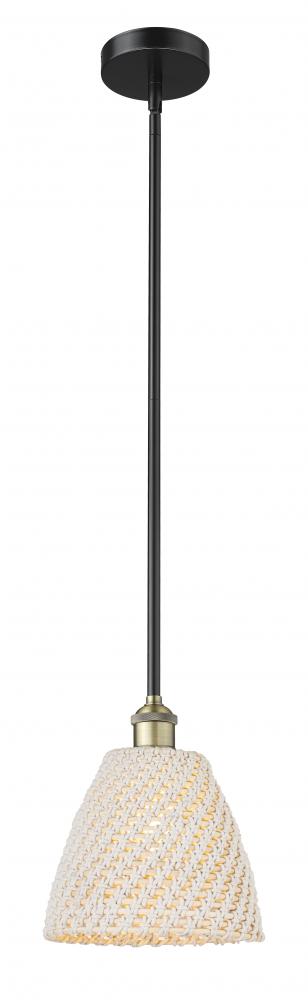 Bristol Natural - 1 Light - 6 inch - Black Antique Brass - Mini Pendant