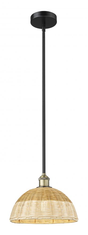 Bristol Natural II - 1 Light - 12 inch - Black Antique Brass - Stem hung - Mini Pendant