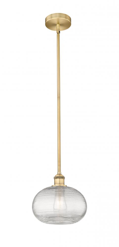 Ithaca - 1 Light - 10 inch - Brushed Brass - Stem hung - Mini Pendant