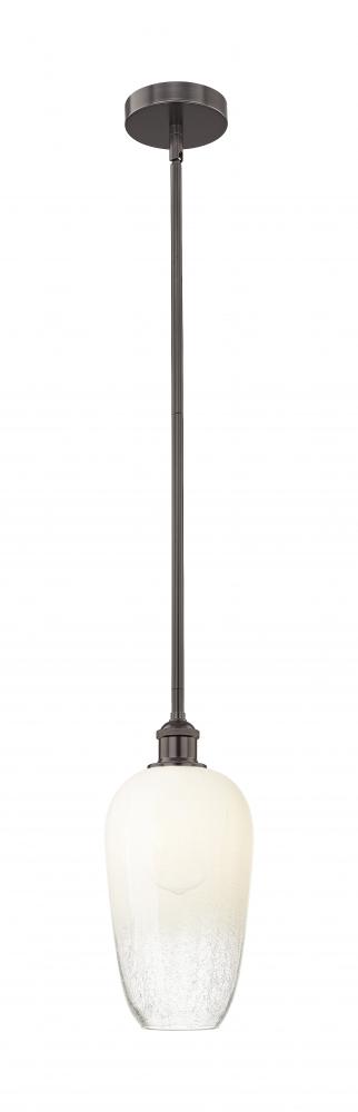 Brookhaven Flute - 1 Light - 7 inch - Oil Rubbed Bronze - Stem hung - Mini Pendant