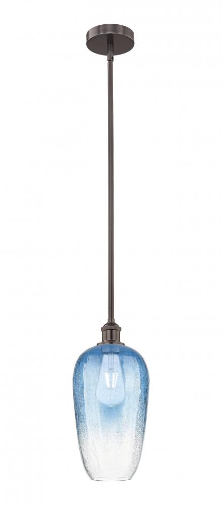 Brookhaven Flute - 1 Light - 7 inch - Oil Rubbed Bronze - Stem hung - Mini Pendant