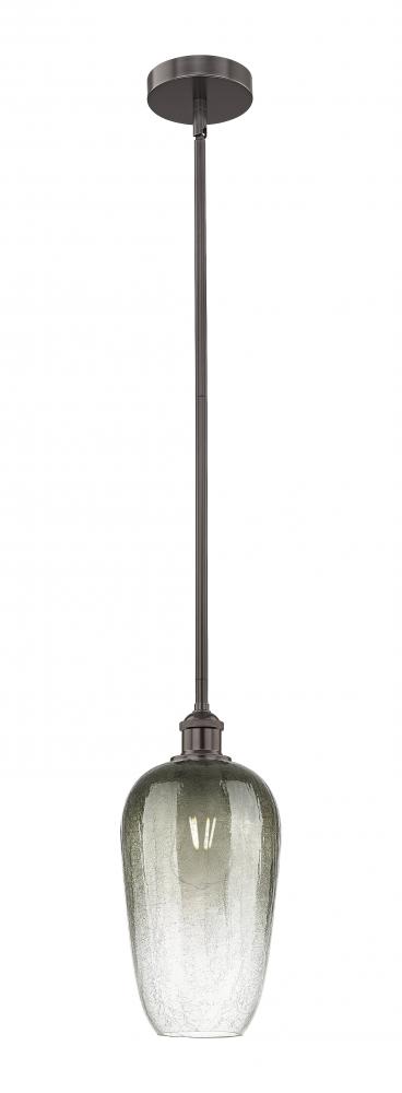 Brookhaven Flute - 1 Light - 7 inch - Oil Rubbed Bronze - Stem hung - Mini Pendant