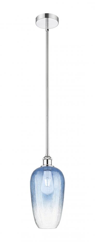 Brookhaven Flute - 1 Light - 7 inch - Polished Chrome - Stem hung - Mini Pendant