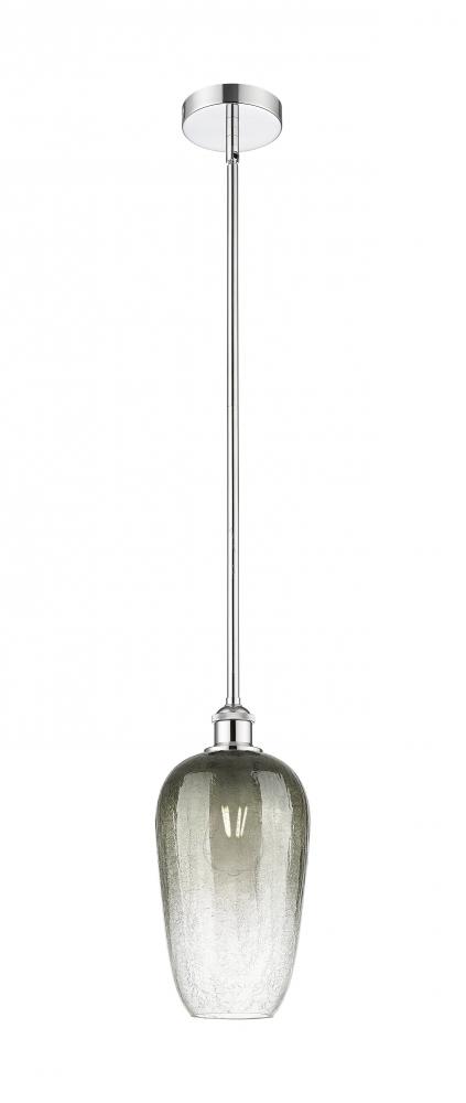Brookhaven Flute - 1 Light - 7 inch - Polished Chrome - Stem hung - Mini Pendant