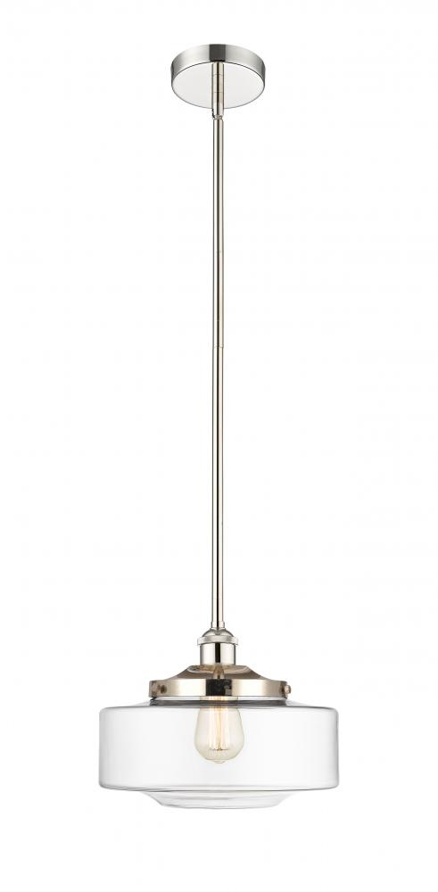 Bridgeton - 1 Light - 12 inch - Polished Nickel - Stem Hung - Mini Pendant