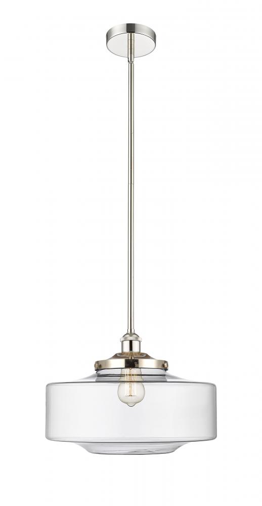 Bridgeton - 1 Light - 16 inch - Polished Nickel - Stem Hung - Mini Pendant