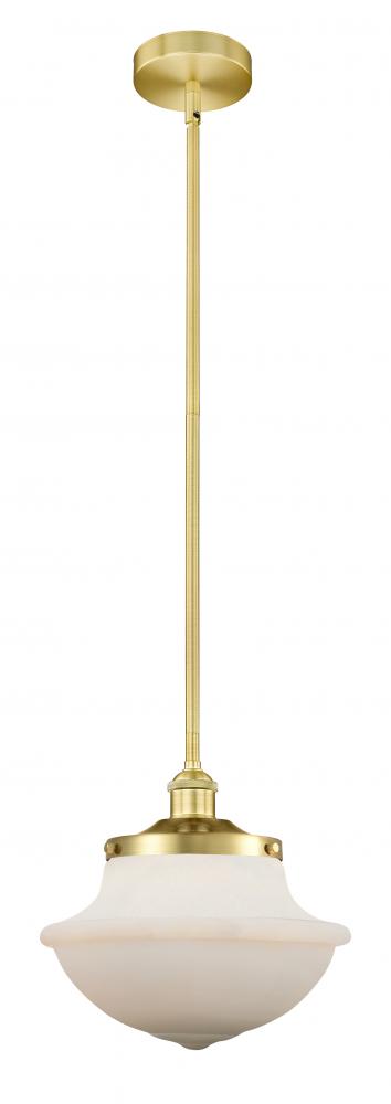 Oxford - 1 Light - 12 inch - Satin Gold - Stem hung - Mini Pendant