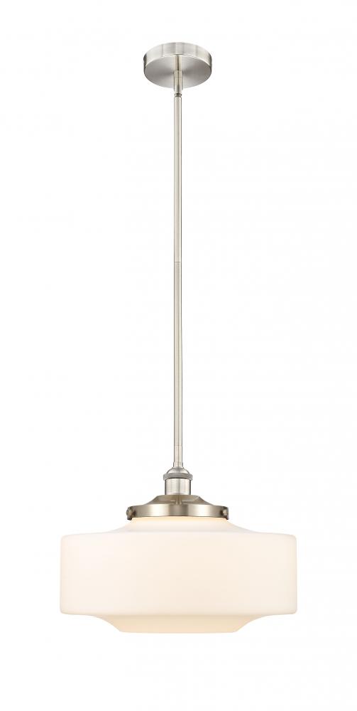Bridgeton - 1 Light - 16 inch - Brushed Satin Nickel - Stem Hung - Mini Pendant