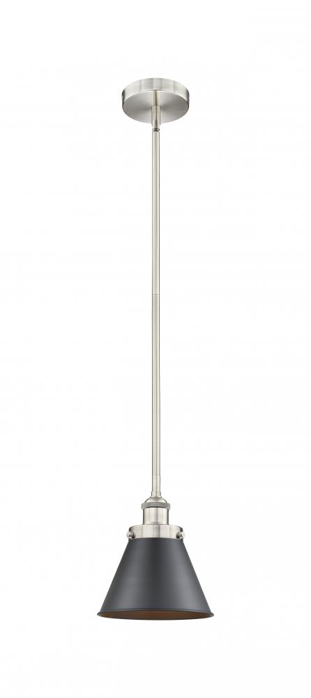 Appalachian - 1 Light - 8 inch - Brushed Satin Nickel - Stem hung - Mini Pendant