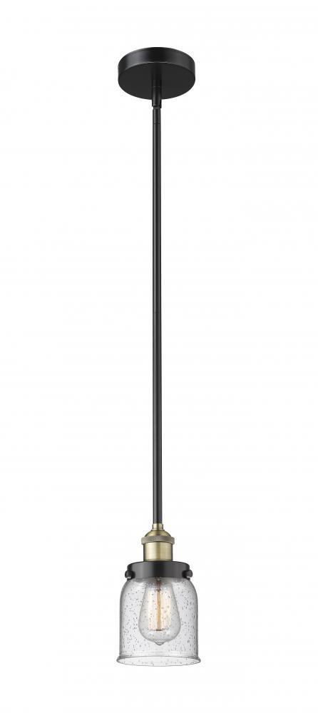 Bell - 1 Light - 5 inch - Black Antique Brass - Stem hung - Mini Pendant