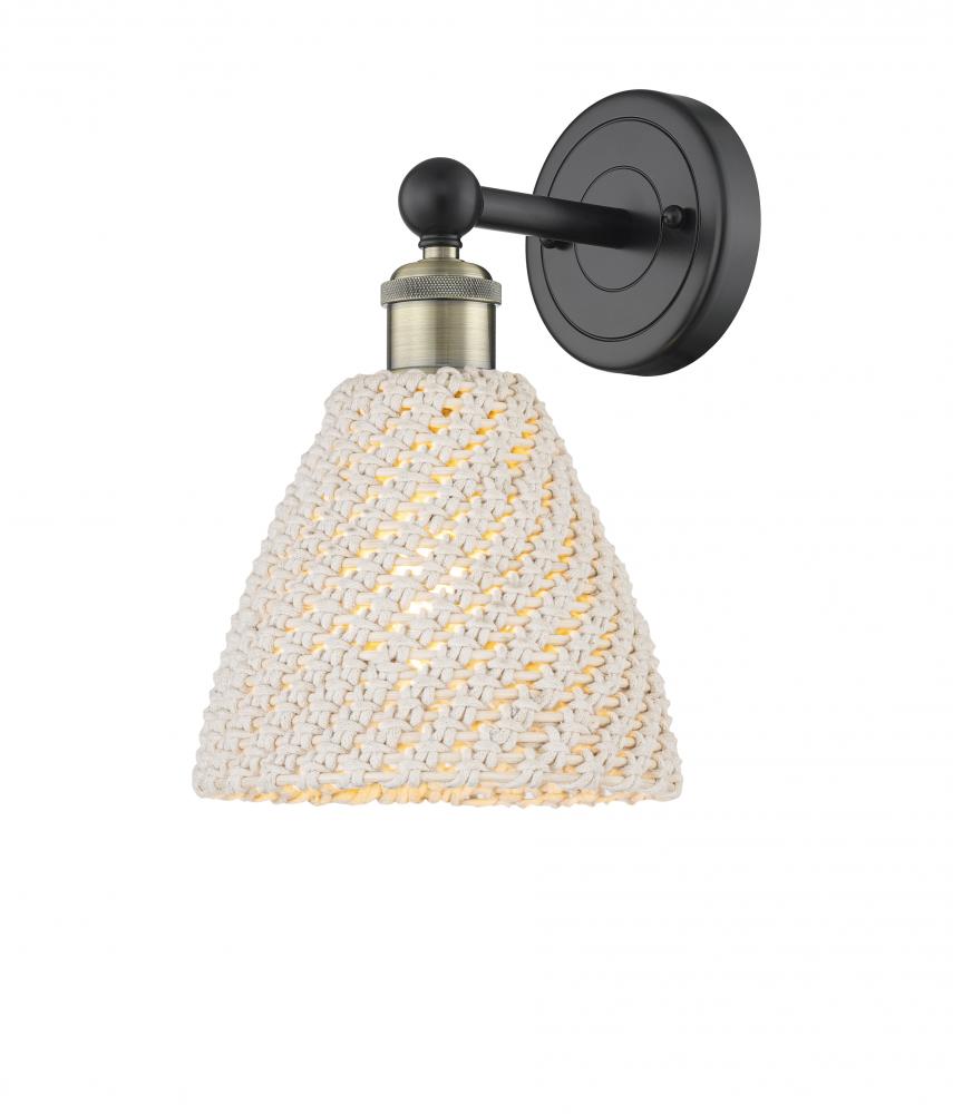 Bristol Natural - 1 Light - 8 inch - Black Antique Brass - Sconce