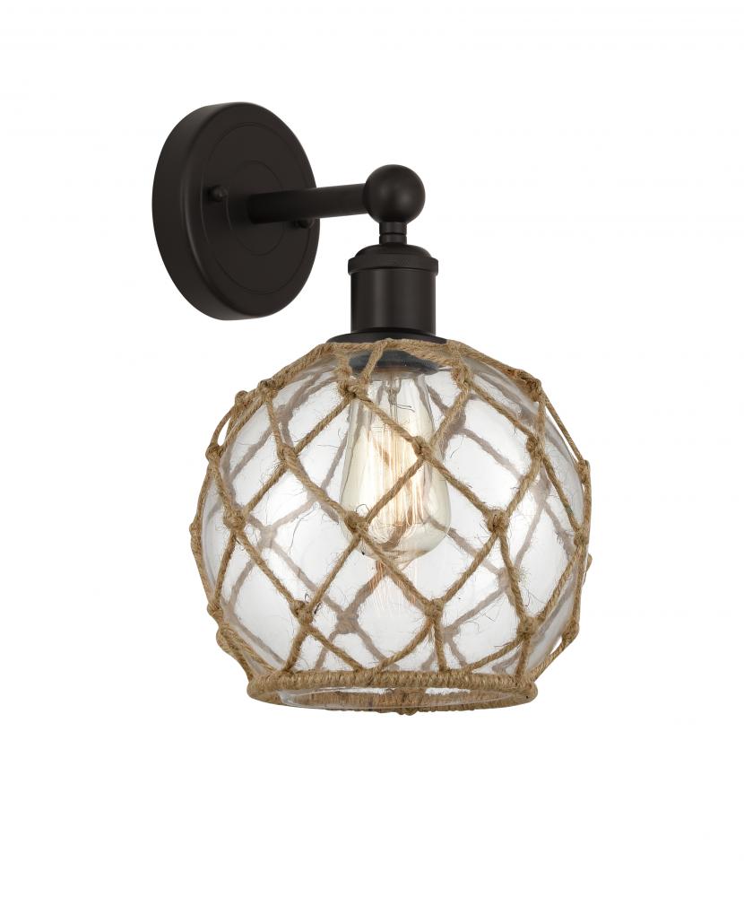 Farmhouse Rope - 1 Light - 8 inch - Oil Rubbed Bronze - Sconce