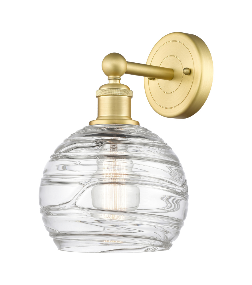 Athens Deco Swirl - 1 Light - 8 inch - Satin Gold - Sconce