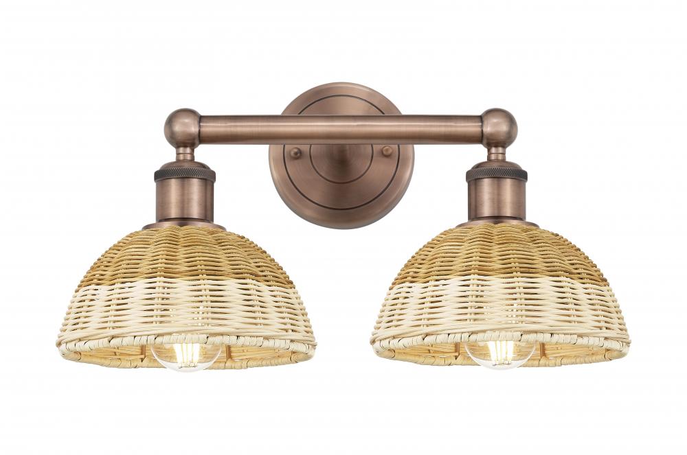 Bristol Natural II - 2 Light - 17 inch - Antique Copper - Bath Vanity Light