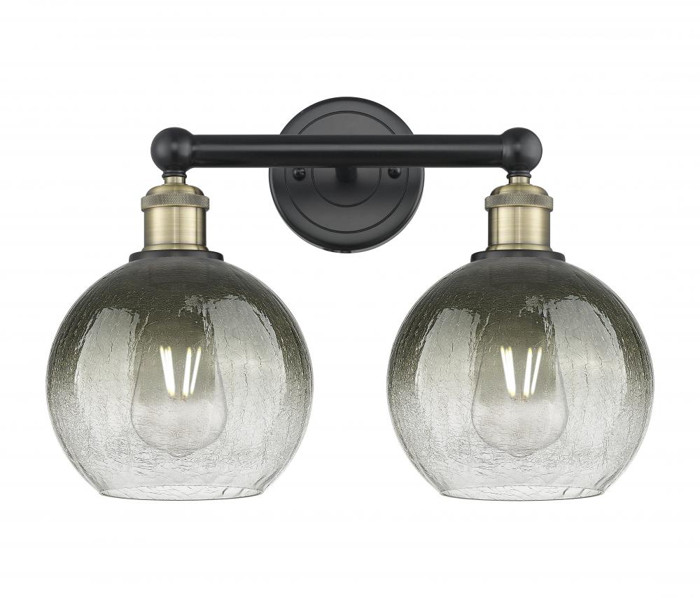 Brookhaven Globe - 2 Light - 17 inch - Black Antique Brass - Bath Vanity Light