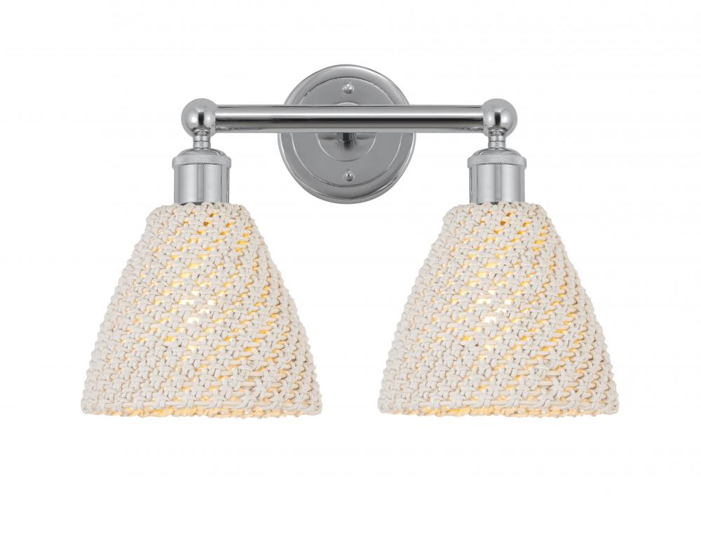 Bristol Natural - 2 Light - 17 inch - Polished Chrome - Bath Vanity Light