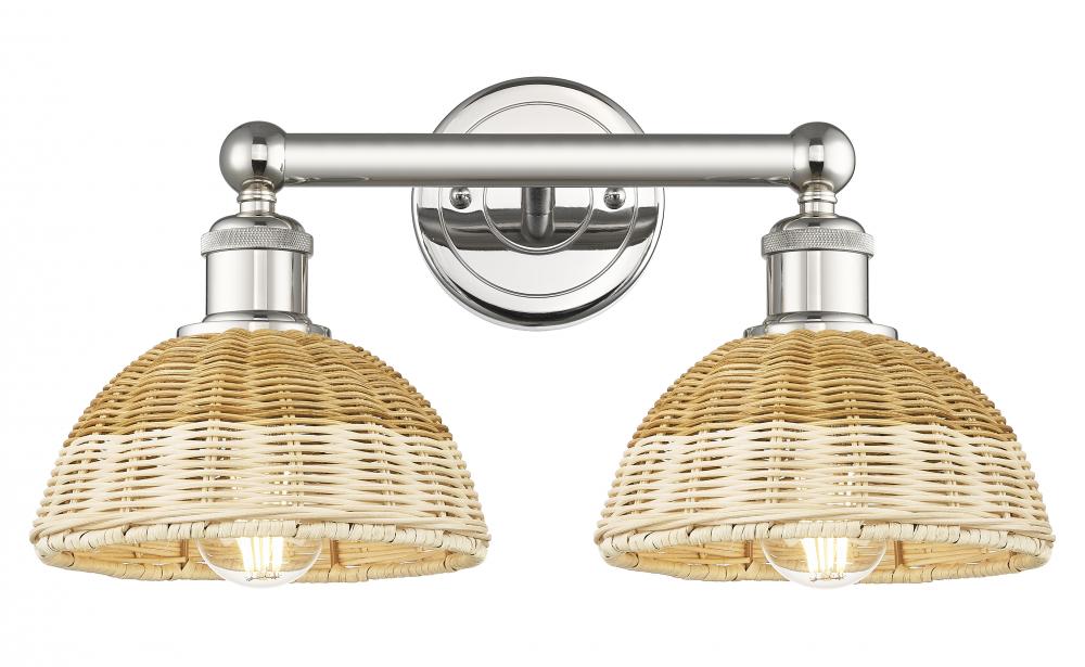 Bristol Natural II - 2 Light - 17 inch - Polished Nickel - Bath Vanity Light