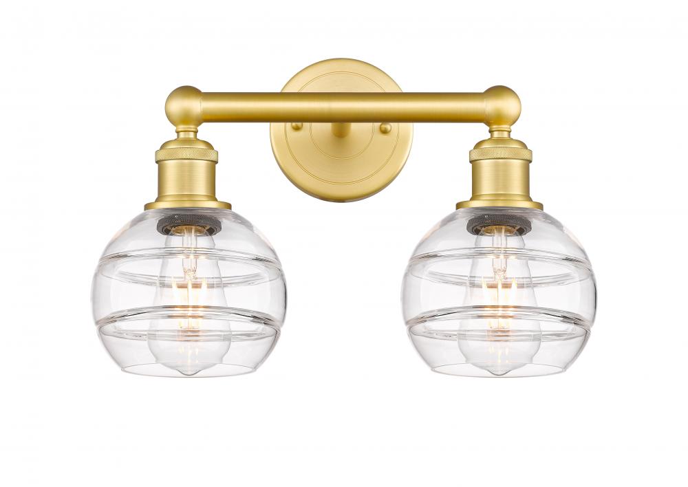 Rochester - 2 Light - 15 inch - Satin Gold - Bath Vanity Light