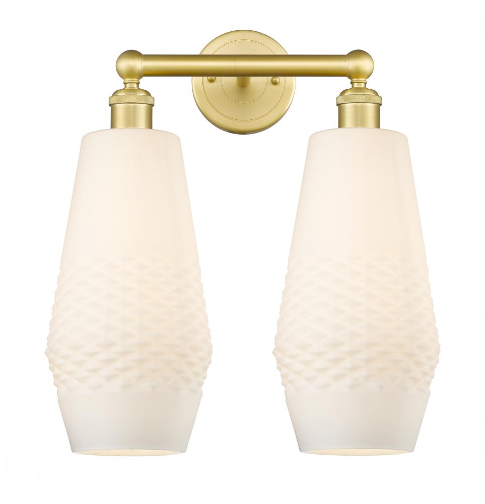 Windham - 2 Light - 16 inch - Satin Gold - Bath Vanity Light