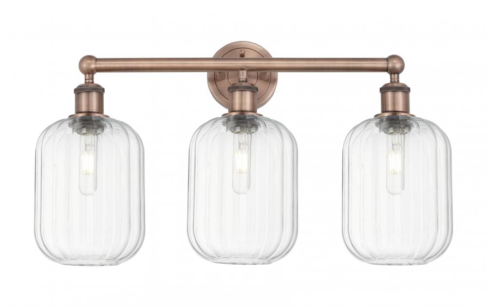 Preston Cylinder - 3 Light - 25 inch - Antique Copper - Bath Vanity Light