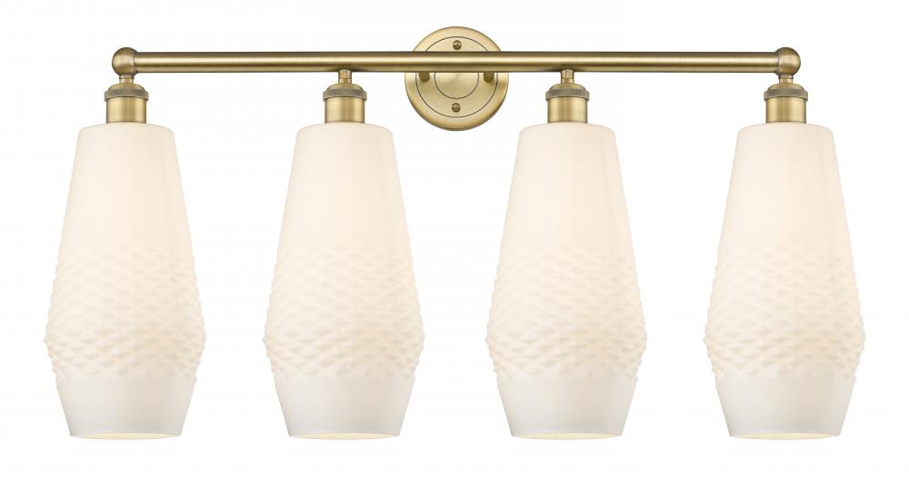Windham - 4 Light - 34 inch - Brushed Brass - Bath Vanity Light