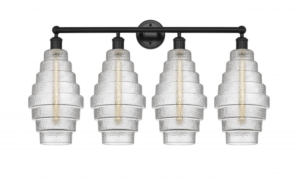 Cascade - 4 Light - 35 inch - Matte Black - Bath Vanity Light