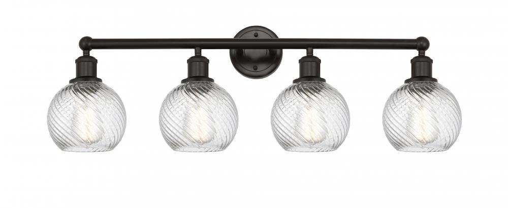 Athens Twisted Swirl 4 Light 33 inch Bath Vanity Light