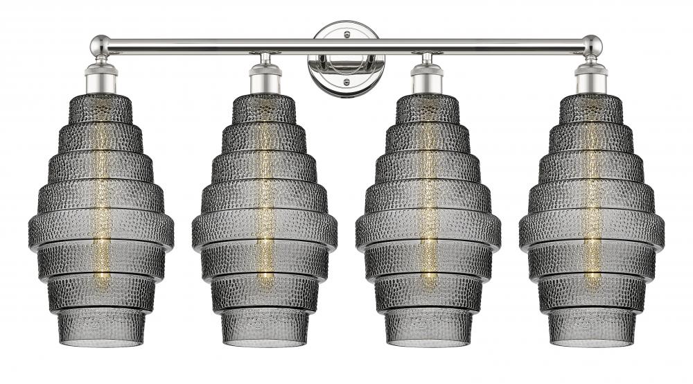 Cascade - 4 Light - 35 inch - Polished Nickel - Bath Vanity Light