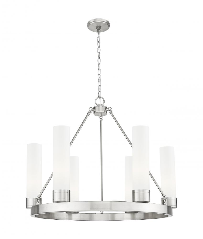 Boreas - 6 Light - 29 inch - Satin Nickel - Chandelier