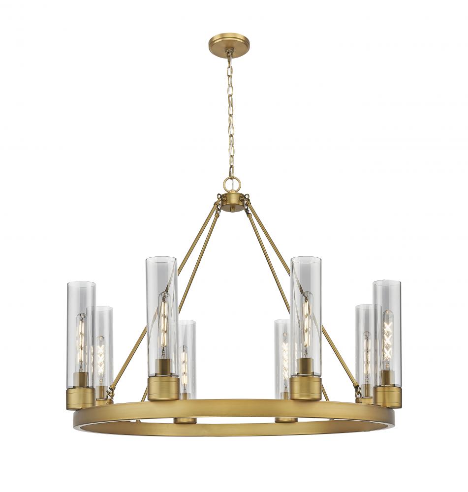 Boreas - 8 Light - 36 inch - Brushed Brass - Chandelier