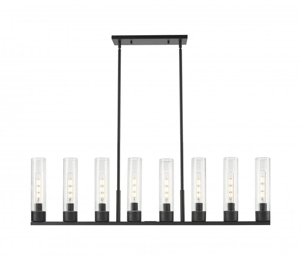 Boreas - 8 Light - 48 inch - Matte Black - Linear Pendant