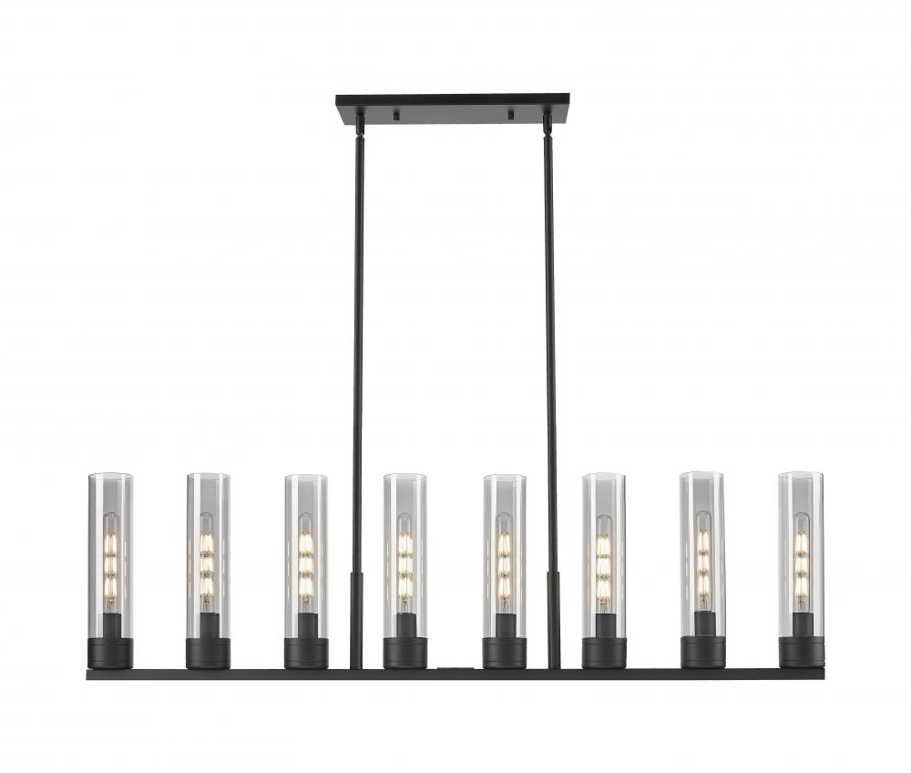 Boreas - 8 Light - 48 inch - Matte Black - Linear Pendant