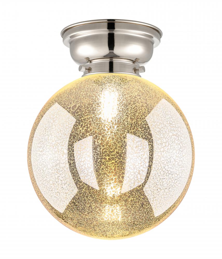 Beacon - 1 Light - 10 inch - Polished Nickel - Flush Mount