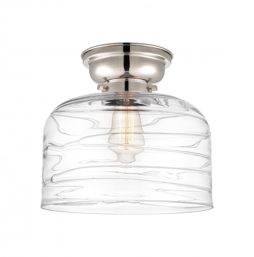 Bell - 1 Light - 12 inch - Polished Nickel - Flush Mount