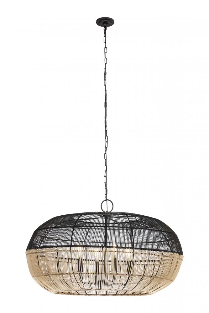 Crescent - 4 Light - 29 inch - Matte Black - Pendant