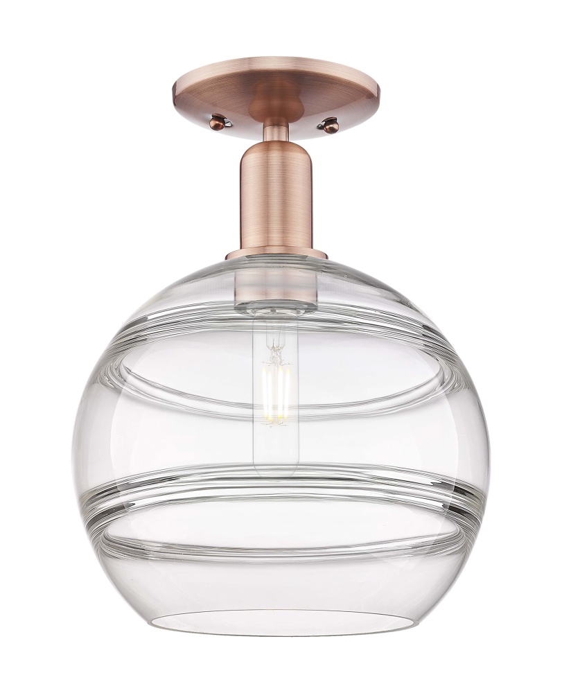 Rochester - 1 Light - 10 inch - Antique Copper - Semi-Flush Mount