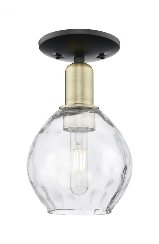 Waverly - 1 Light - 6 inch - Black Antique Brass - Semi-Flush Mount
