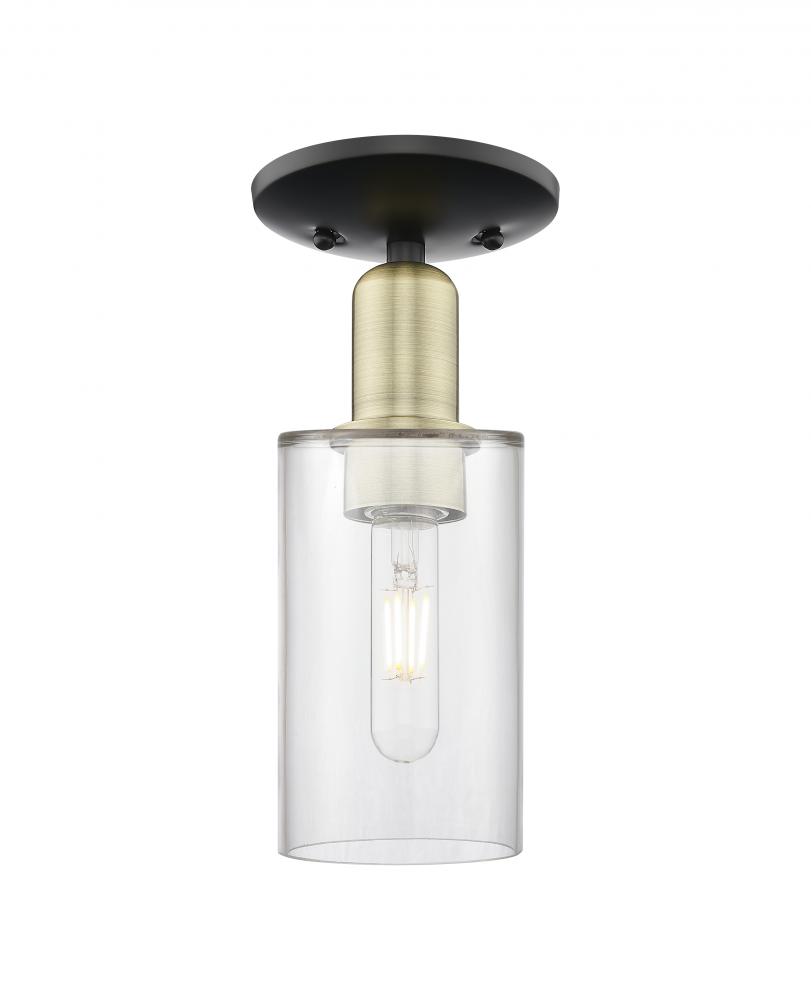 Clymer - 1 Light - 4 inch - Black Antique Brass - Semi-Flush Mount