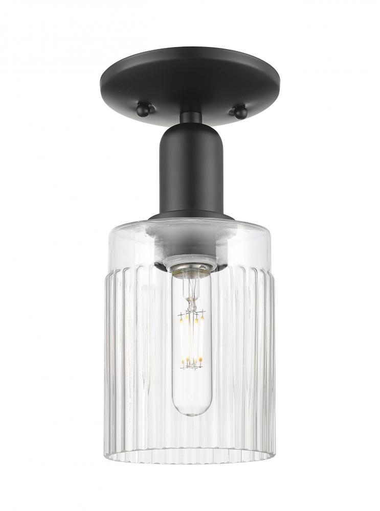 Hadley - 1 Light - 5 inch - Matte Black - Semi-Flush Mount