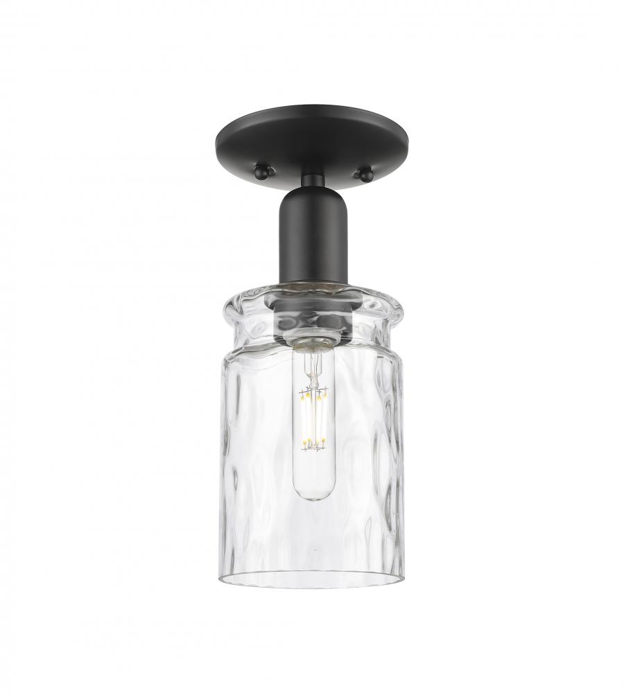 Candor - 1 Light - 5 inch - Matte Black - Semi-Flush Mount