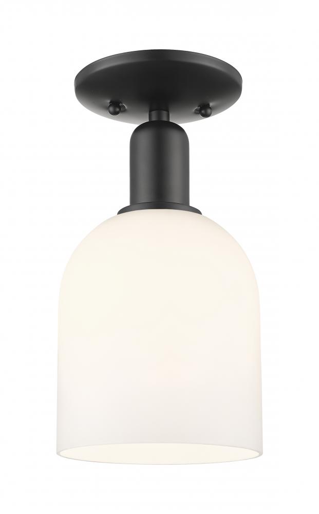Bella - 1 Light - 6 inch - Matte Black - Semi-Flush Mount