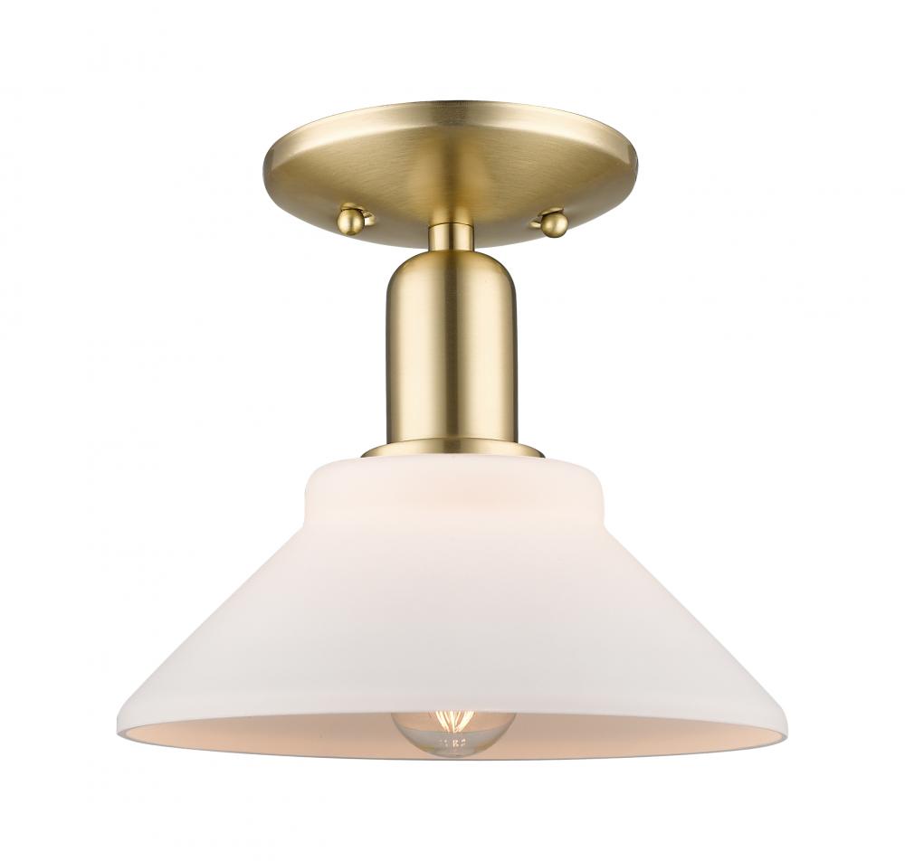 Orwell - 1 Light - 8 inch - Champagne Bronze - Semi-Flush Mount